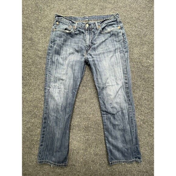 Levi's 541 Jeans Men's Size 36x30 (33x28) Blue Athletic Taper Fit Faded Stretch - Picture 2 of 11